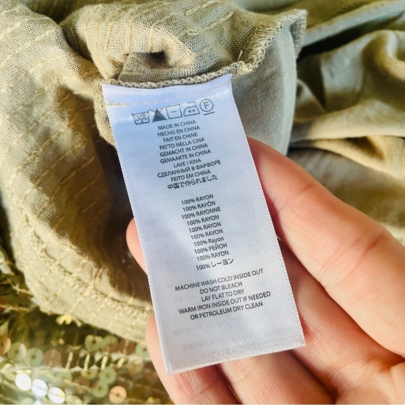 MICHAEL Michael Kors Gold Sequin Shirt Medium - Picture 6 of 6